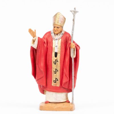 Papa Giovanni Paolo II (648) veste rossa cm.13
