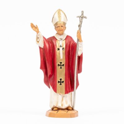 Papa Giovanni Paolo II (1116) veste rossa cm.18