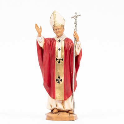 Papa Giovanni Paolo II (1117) veste rossa cm.23