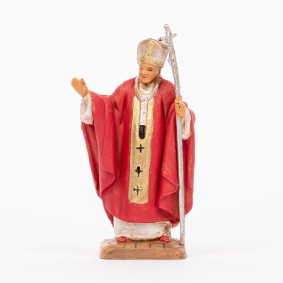 Papa Giovanni Paolo II (1216) veste rossa cm.7