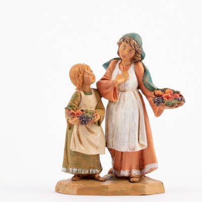 Pastorelle (246) per presepe cm.12 con scatola litografata