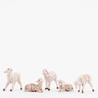 5 pecore per presepe cm.12