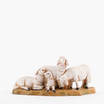 Gregge di pecore per presepe cm.12