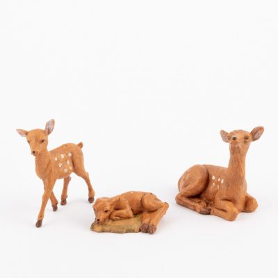 Famiglia daini per presepe cm.12