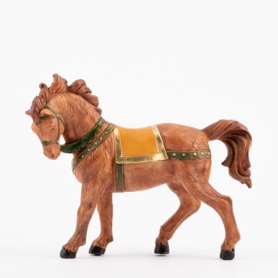Cavallo marrone per presepe cm.12
