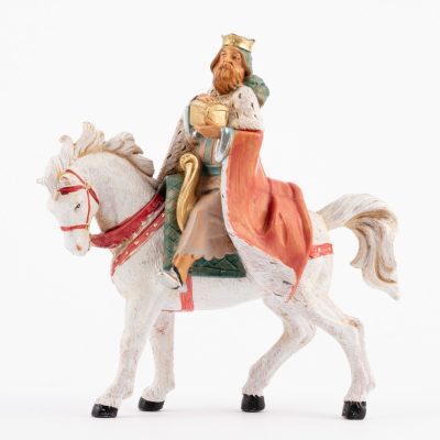 Re a cavallo per presepe cm.12