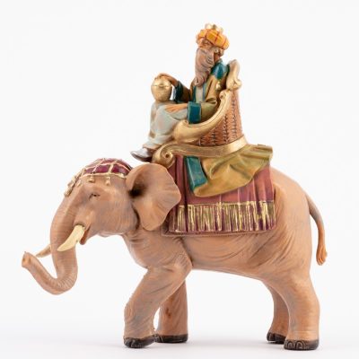 Re su elefante per presepe cm.12