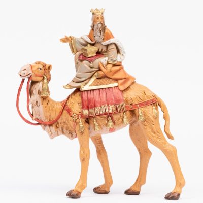 Re bianco a cammello (2) per presepe cm.19