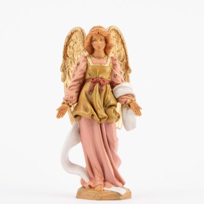 Angelo in piedi per presepe cm.19