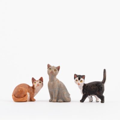 3 gatti per presepe cm.19