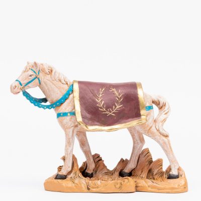 Cavallo bianco per presepe cm.19