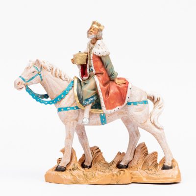 Re a cavallo per presepe cm.19