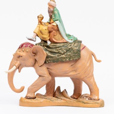 Re su elefante per presepe cm.19