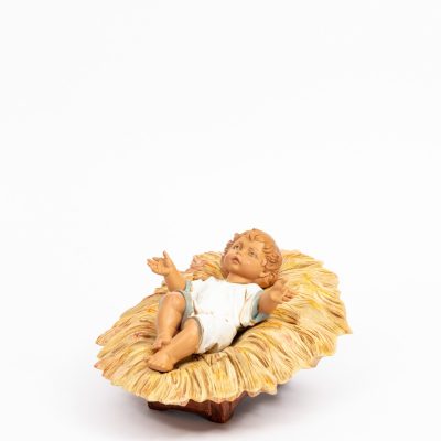 Bambino e culla per presepe cm.65