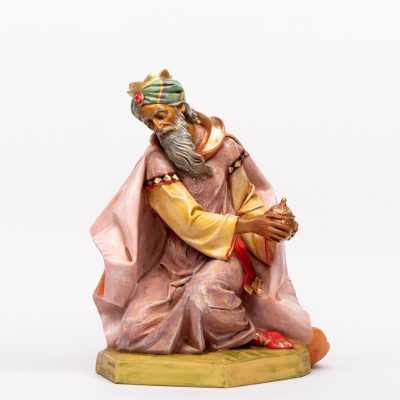 Re mulatto (2) in resina per presepe cm.65