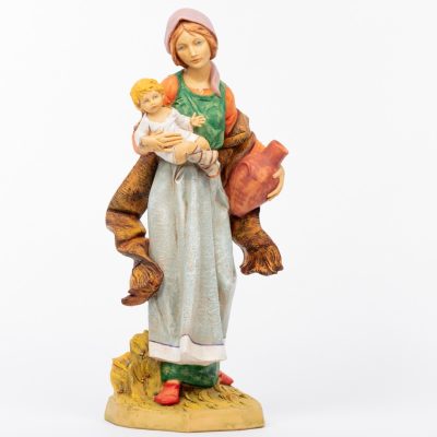 Pastorella (2) in resina per presepe cm.65
