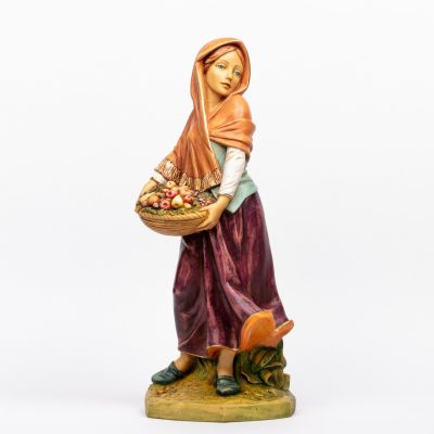 Pastorella (5) in resina per presepe cm.65