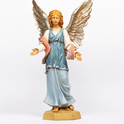 Angelo in piedi in resina per presepe cm.65