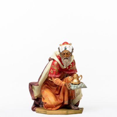 Re mulatto (2) in resina per presepe cm.125