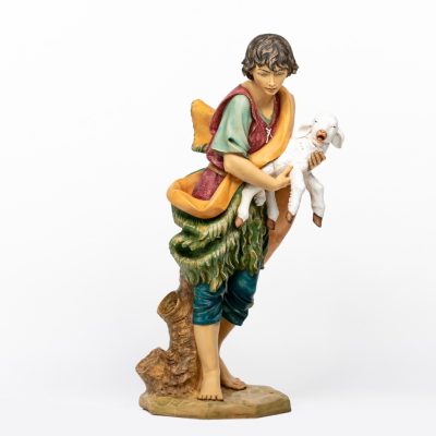 Pastore (1) in resina per presepe cm.125