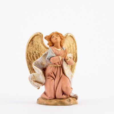 Angelo in ginocchio per presepe cm.17