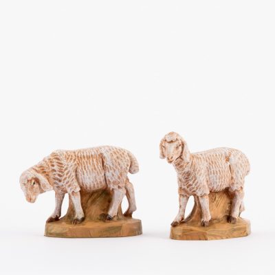 2 pecore per presepe cm.17