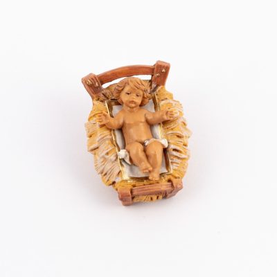 Bambino e culla per presepe cm.9,5