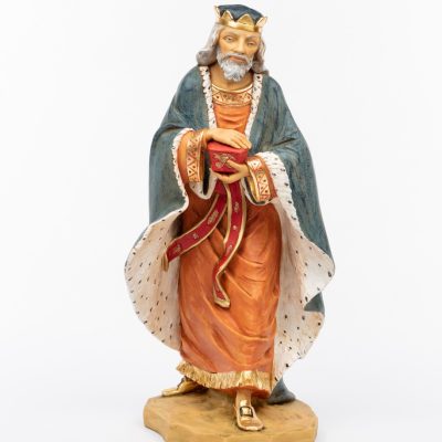 Re bianco (1) in resina per presepe cm.85