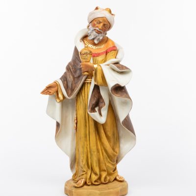 Re mulatto (2) in resina per presepe cm.85