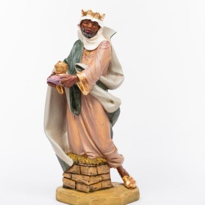 Re moro (3) in resina per presepe cm.85