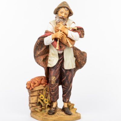 Pastore (3) in resina per presepe cm.85