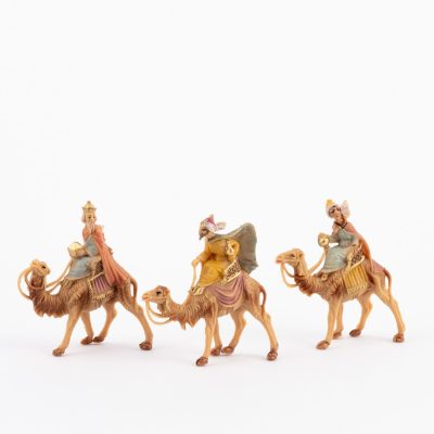 Re magi a cammello per presepe cm.4