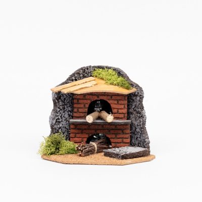 Fuoco con luce in legno n.847 per cm.12