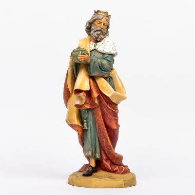 Re bianco (1) in resina per presepe cm.52