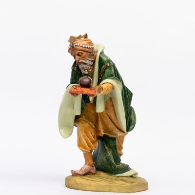 Re mulatto (2) in resina per presepe cm.52