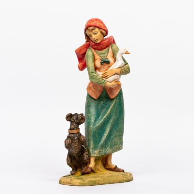 Pastorella (4) in resina per presepe cm.52