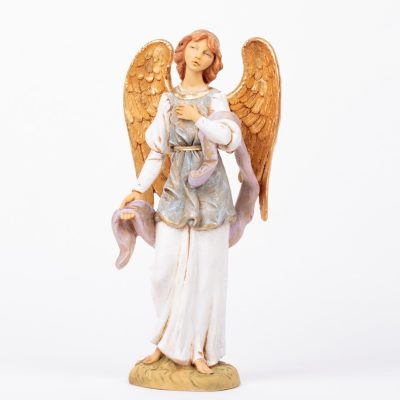Angelo in piedi in resina per presepe cm.52