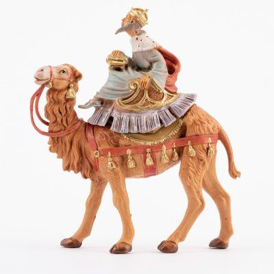 Re bianco a cammello (8) per presepe cm.10