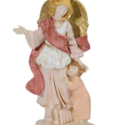 Angelo custode con bambina (880R) tipo porcellana cm.31