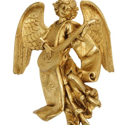 Angelo con mandolino (470) oro foglia cm.17