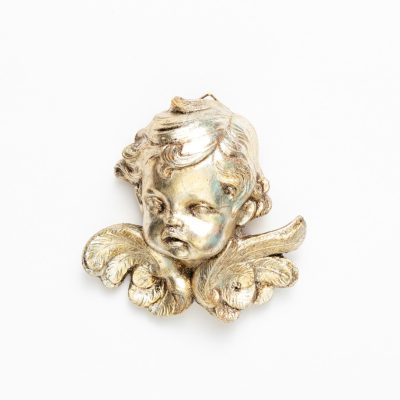 Testa angelo (68) argento foglia cm.11