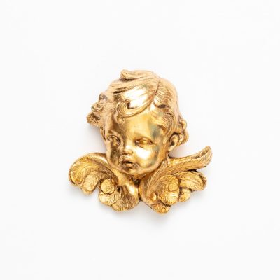 Testa angelo (68) oro foglia cm.11