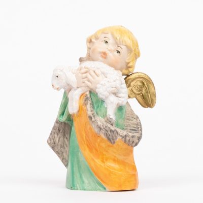 Angelo con agnello (143) tipo porcellana cm.10,5