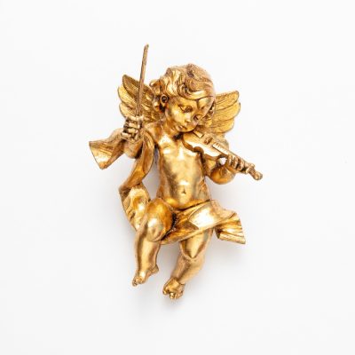 Angelo con violino (366) oro foglia cm.22