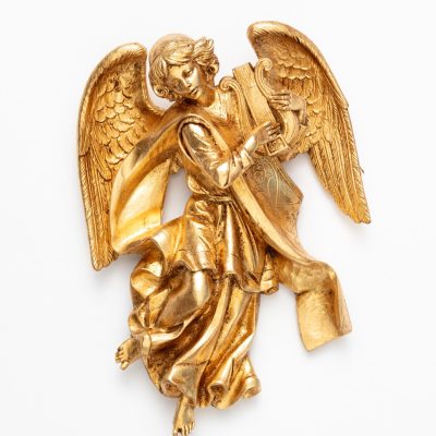 Angelo con lira (368) oro foglia cm.21
