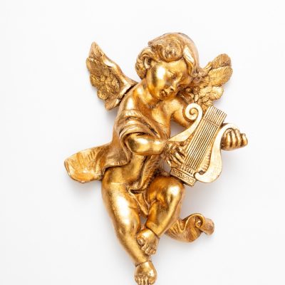 Angelo con lira (665) oro foglia cm.36