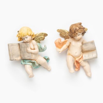 Angeli con libro (896-7) tipo porcellana cm.7