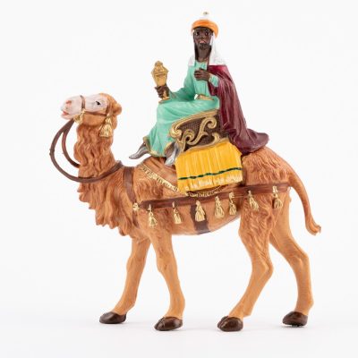 Re moro a cammello (10) per presepe colori tradizionali cm.10