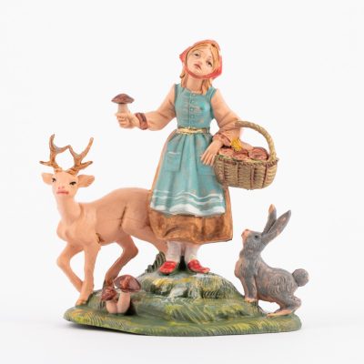 Pastorella (294) per presepe colori tradizionali cm.10