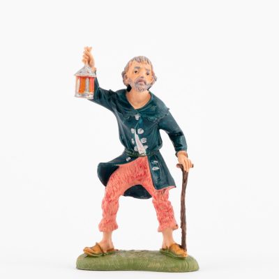 Pastore (128) per presepe colori tradizionali cm.10